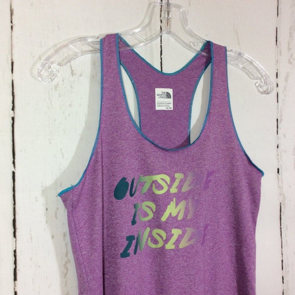 The North Face Outside Is My Inside‎ Purple Racerback Tank Top - Picture 4 of 10